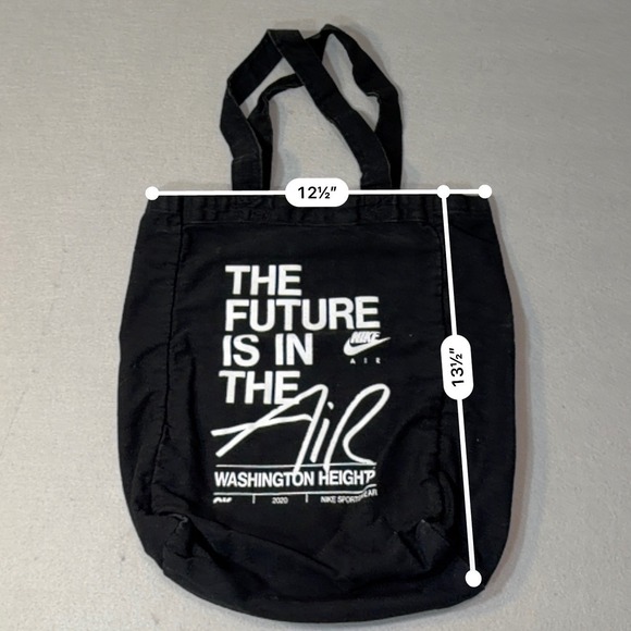 Nike Sportswear The Future Is In The Air Washington Heights Tote Bag Black - Picture 4 of 4